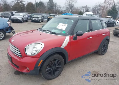 2013 Mini Countryman Cooper z USA, uszkodzony, nr VIN WMWZB3C52DWM31224